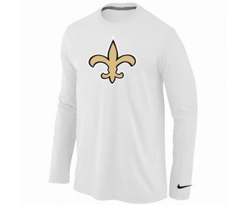 Nike New Orleans Saints Logo Long Sleeve T-Shirt WHITE