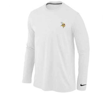 Minnesota Vikings Logo Long Sleeve T-Shirt White