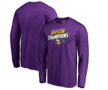Minnesota Vikings NFL Pro Line by Fanatics Branded 2017 NFC North Division Champions Long Sleeve T Shirt Purple