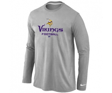 NIKE Minnesota Vikings Critical Victory Long Sleeve T-Shirt Grey