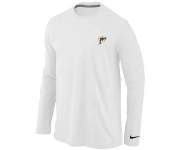 Miami Dolphins Sideline Legend Authentic Logo Long Sleeve T-Shirt White