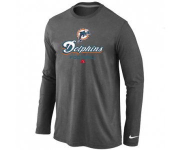 NIKE Miami Dolphins Critical Victory Long Sleeve T-Shirt D.Grey