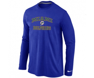 Nike Miami Dolphins Heart & Soul Long Sleeve T-Shirt Blue
