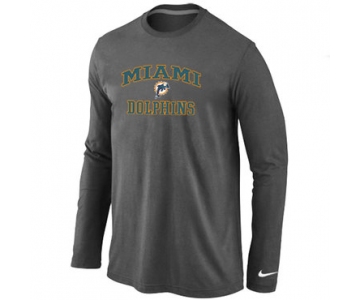 Nike Miami Dolphins Heart & Soul Long Sleeve T-Shirt D.Grey
