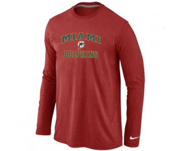 Nike Miami Dolphins Heart & Soul Long Sleeve T-Shirt RED