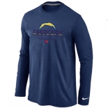 Nike San Diego Chargers Critical Victory Long Sleeve T-Shirt D.Blue