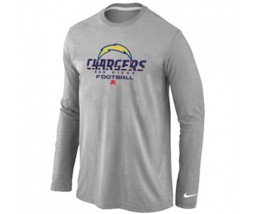 Nike San Diego Chargers Critical Victory Long Sleeve T-Shirt Grey