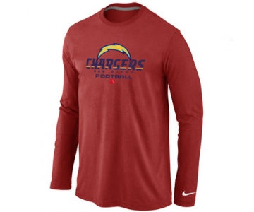 Nike San Diego Chargers Critical Victory Long Sleeve T-Shirt RED