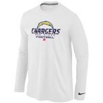 Nike San Diego Chargers Critical Victory Long Sleeve T-Shirt White