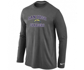 Nike San Diego Chargers Heart & Soul Long Sleeve T-Shirt D.Grey