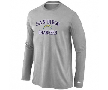 Nike San Diego Chargers Heart & Soul Long Sleeve T-Shirt Grey