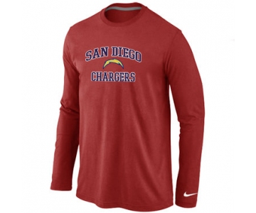 Nike San Diego Chargers Heart & Soul Long Sleeve T-Shirt RED