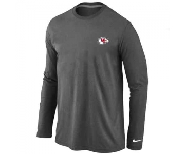 Kansas City Chiefs Logo Long Sleeve T-Shirt D.Grey