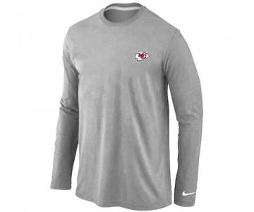 Kansas City Chiefs Logo Long Sleeve T-Shirt Grey