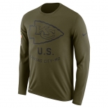 Kansas City Chiefs Nike Salute To Service Sideline Legend Performance Long Sleeve T-Shirt Olive