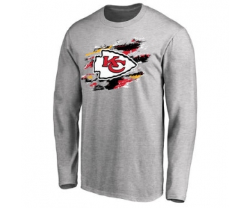 Men's Kansas City Chiefs NFL Pro Line Ash True Colors Long Sleeve T-Shirt