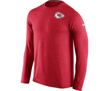 Nike Kansas City Chiefs Red Dri-Fit Touch Long Sleeve Performance Men's T-Shirt