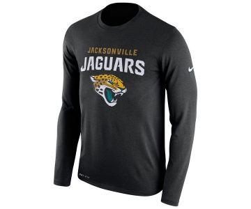 Jacksonville Jaguars Nike Legend Essential Lock Up Long Sleeve Performance T-Shirt Black