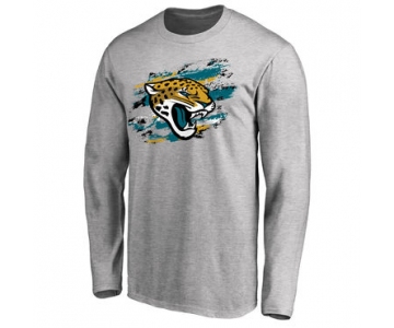 Men's Jacksonville Jaguars NFL Pro Line Ash True Colors Long Sleeve T-Shirt