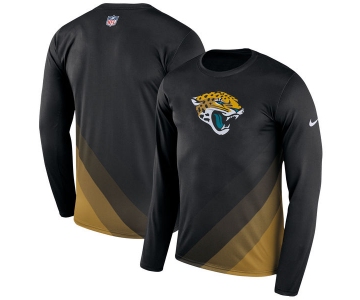 Men's Jacksonville Jaguars Nike Black Sideline Legend Prism Performance Long Sleeve T-Shirt