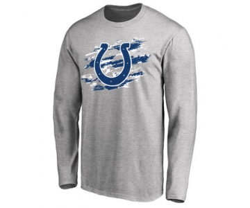 Men's Indianapolis Colts NFL Pro Line Ash True Colors Long Sleeve T-Shirt
