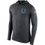 Men's Indianapolis Colts Nike Charcoal Stadium Touch Hooded Performance Long Sleeve T-Shirt