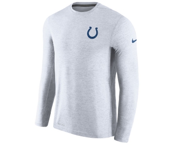 Men's Indianapolis Colts Nike White Coaches Long Sleeve Performance T-Shirt