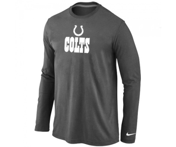 Nike Indianapolis Colts Authentic Logo Long Sleeve T-Shirt D.Grey