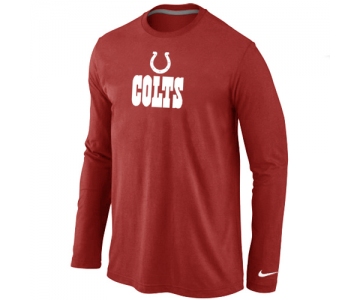 Nike Indianapolis Colts Authentic Logo Long Sleeve T-Shirt Red