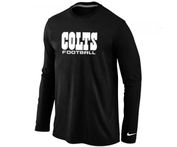 Nike Indianapolis Colts Authentic font Long Sleeve T-Shirt Black