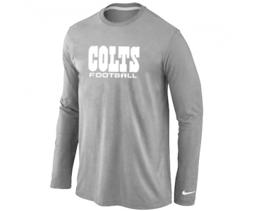 Nike Indianapolis Colts Authentic font Long Sleeve T-Shirt Grey