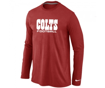 Nike Indianapolis Colts Authentic font Long Sleeve T-Shirt Red