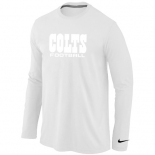 Nike Indianapolis Colts Authentic font Long Sleeve T-Shirt White