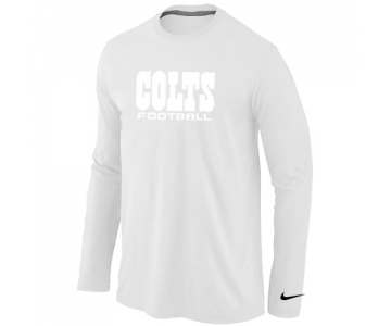 Nike Indianapolis Colts Authentic font Long Sleeve T-Shirt White