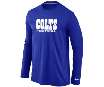 Nike Indianapolis Colts Authentic font Long Sleeve T-Shirt blue