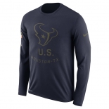 Houston Texans Nike Salute To Service Sideline Legend Performance Long Sleeve T-Shirt Navy