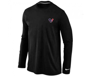 Houston Texans Sideline Legend Authentic Logo Long Sleeve T-Shirt Black