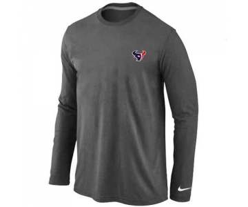 Houston Texans Sideline Legend Authentic Logo Long Sleeve T-Shirt D.Grey