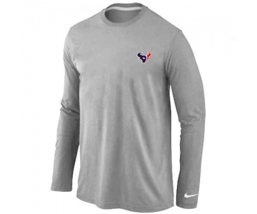 Houston Texans Sideline Legend Authentic Logo Long Sleeve T-Shirt Grey