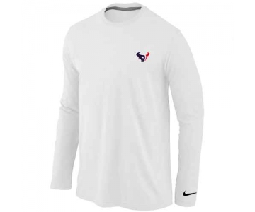 Houston Texans Sideline Legend Authentic Logo Long Sleeve T-Shirt White