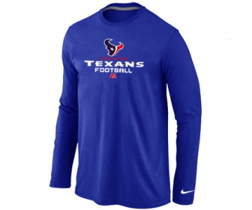 Nike Houston Texans Critical Victory Long Sleeve T-Shirt Blue