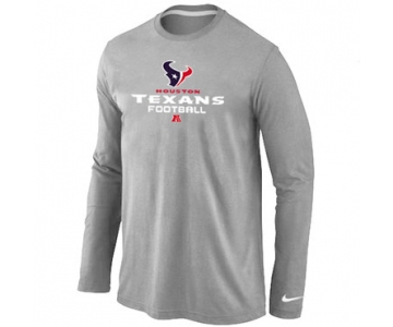 Nike Houston Texans Critical Victory Long Sleeve T-Shirt Grey