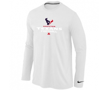 Nike Houston Texans Critical Victory Long Sleeve T-Shirt White