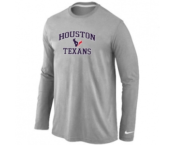 Nike Houston Texans Heart & Soul Long Sleeve T-Shirt Grey