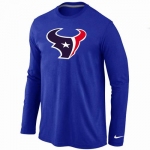 Nike Houston Texans Logo Long Sleeve T-Shirt BLUE