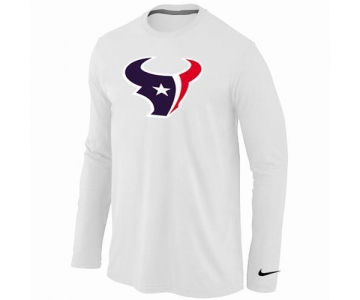 Nike Houston Texans Logo Long Sleeve T-Shirt WHITE