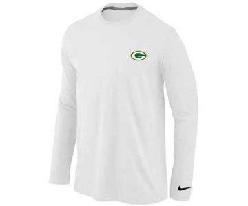 Green Bay Packers Sideline Legend Authentic Logo Long Sleeve T-Shirt White