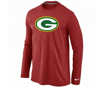 Nike Green Bay Packers Logo Long Sleeve T-Shirt RED