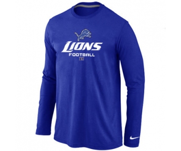 NIKE Detroit Lions Critical Victory Long Sleeve T-Shirt Blue