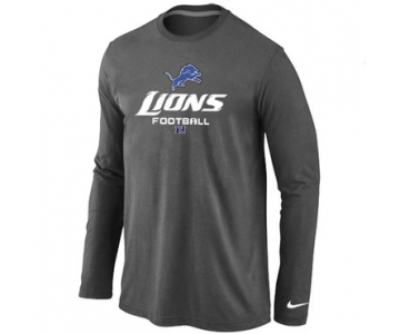 NIKE Detroit Lions Critical Victory Long Sleeve T-Shirt D.Grey